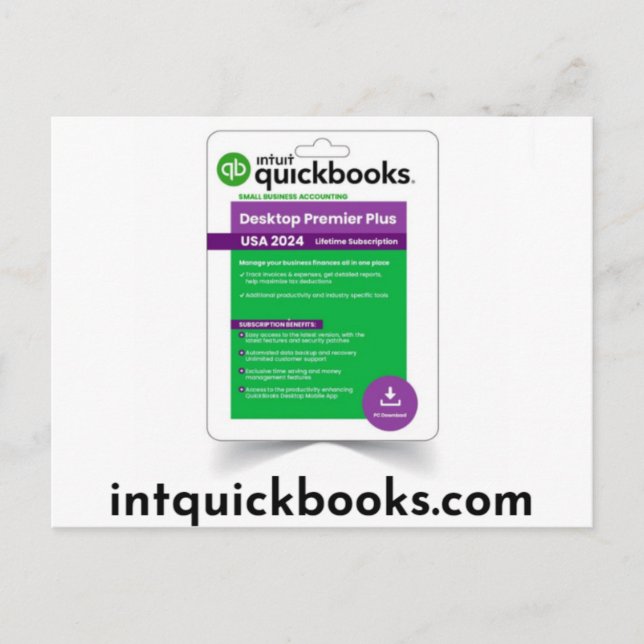 Quickbooks Desktop Premier 2024\intquickbooks.com Postkarte (Vorderseite)