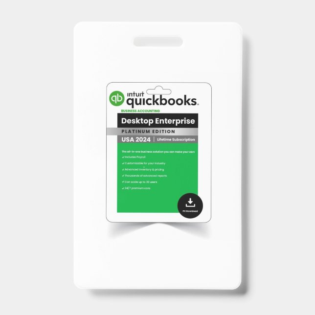 QuickBooks DesktopEnterprise2024-intquickbooks.com Ausweis (Vorderseite)