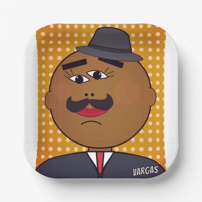 QUICKDRAW Quadratischer Papier-Teller Pappteller (Vorderseite)