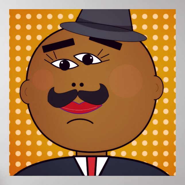 QUICKDRAW Quadratisches Poster (Vorne)