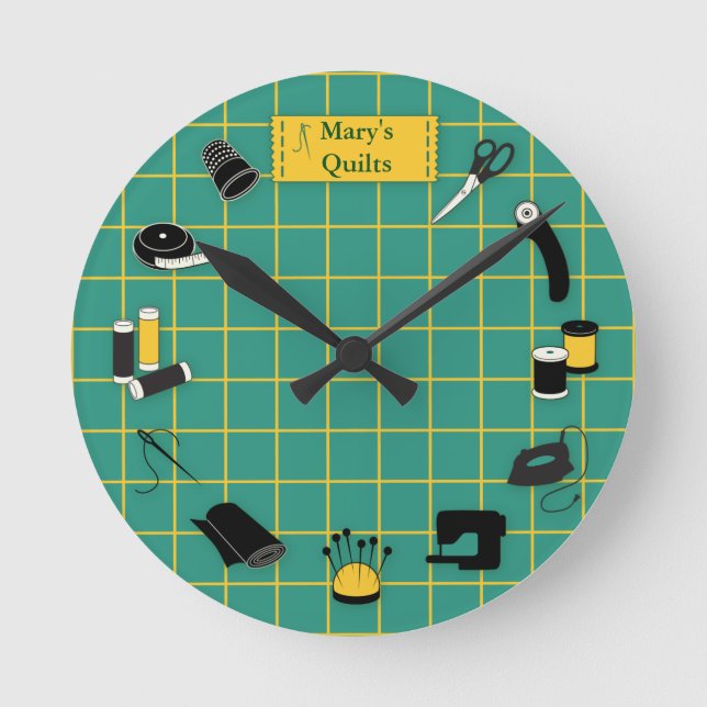 QuickTime Anpassen des Labels Runde Wanduhr (Vorderseite)