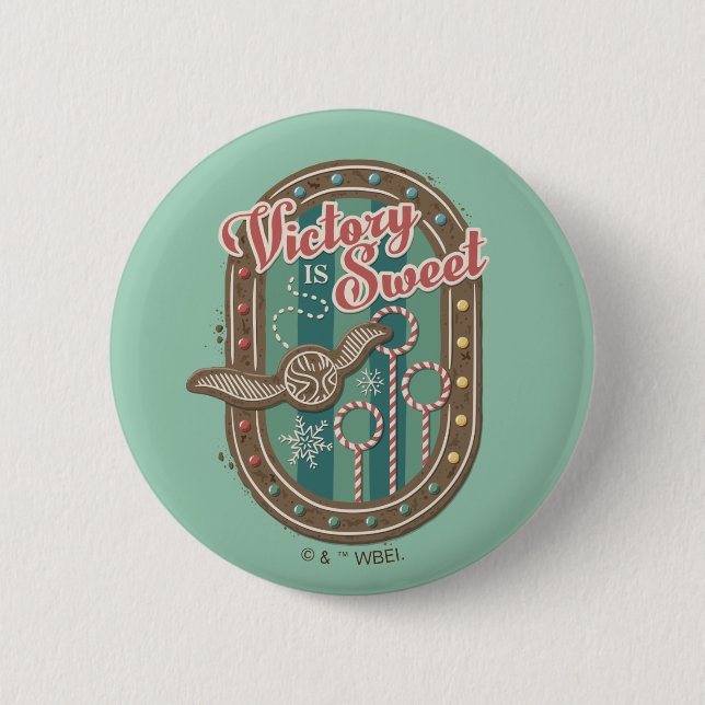 QUIDDITCH™ Sieg ist Sweet Holiday Cookie Graphic Button (Vorderseite)