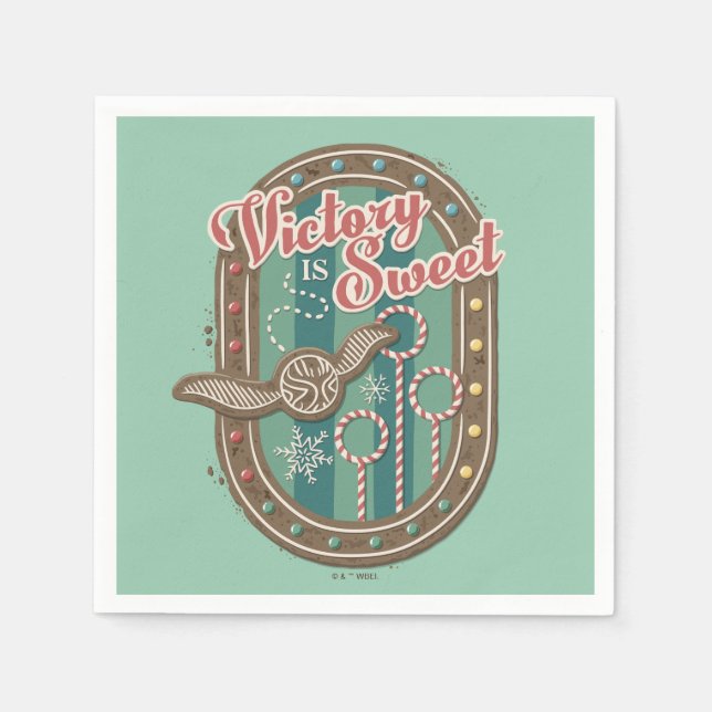 QUIDDITCH™ Sieg ist Sweet Holiday Cookie Graphic Serviette (Vorderseite)