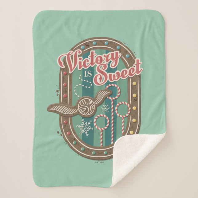 QUIDDITCH™ Sieg ist Sweet Holiday Cookie Graphic Sherpadecke (Vorderseite)