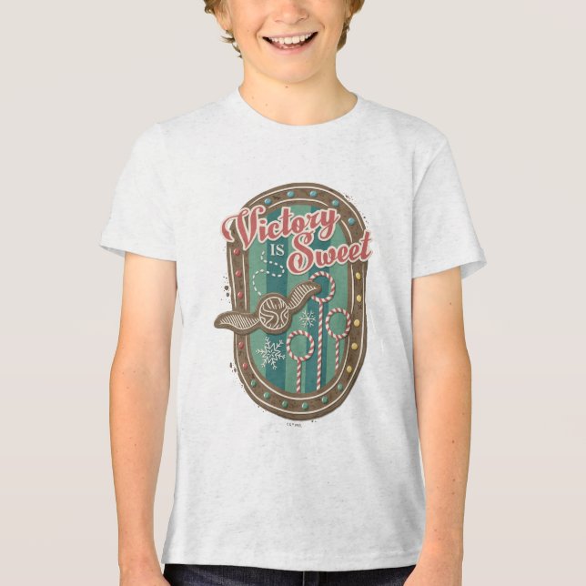 QUIDDITCH™ Victory is Sweet Holiday Cookie Graphic Tri-Blend Shirt (Vorderseite)