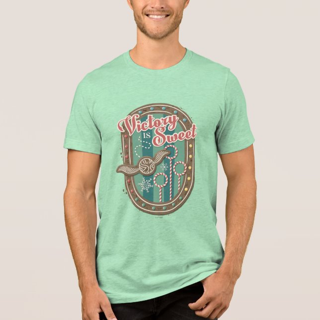 QUIDDITCH™ Victory is Sweet Holiday Cookie Graphic Tri-Blend Shirt (Vorderseite)