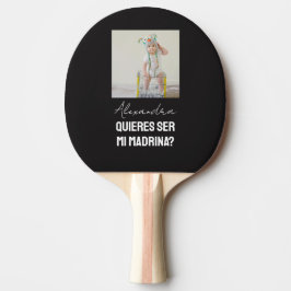 Quieres Ser Mi Madrina Godparent Proposal Sports Tischtennis Schläger