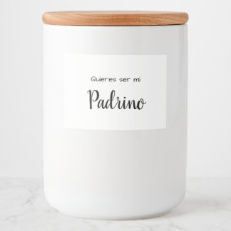 Quieres Ser Mi Padrino Candle Label Lebensmitteletikett