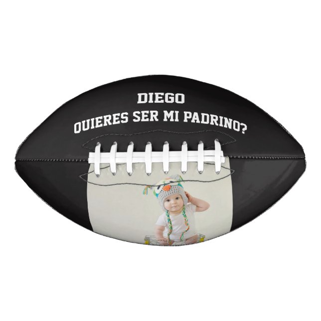 Quieres Ser Mi Padrino Godparent Proposal Sports Football (Vorderseite)