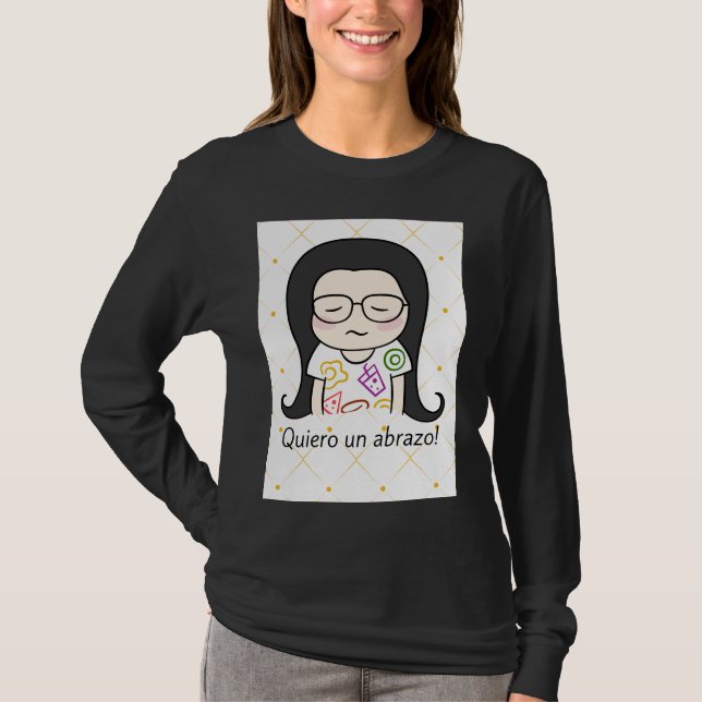 Quiero un abrazo, Mädchen T-Shirt (Vorderseite)