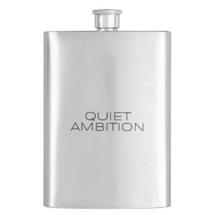 Quiet Ambition Edelstahlflasche Matt Schwarz Flachmann