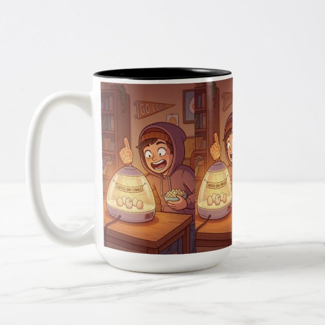 Quiet Before the Hatch Zweifarbige Tasse (Links)