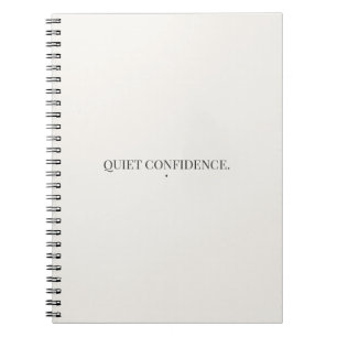 Quiet Confidence Notizbuch – Minimalistisch Notizblock