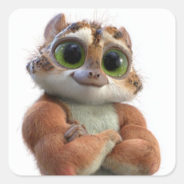 Quiet Confidence Quadratischer Aufkleber (Vorderseite)