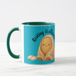 Quiet Cozy Potato Persona Blanket Cartoon Art Tasse