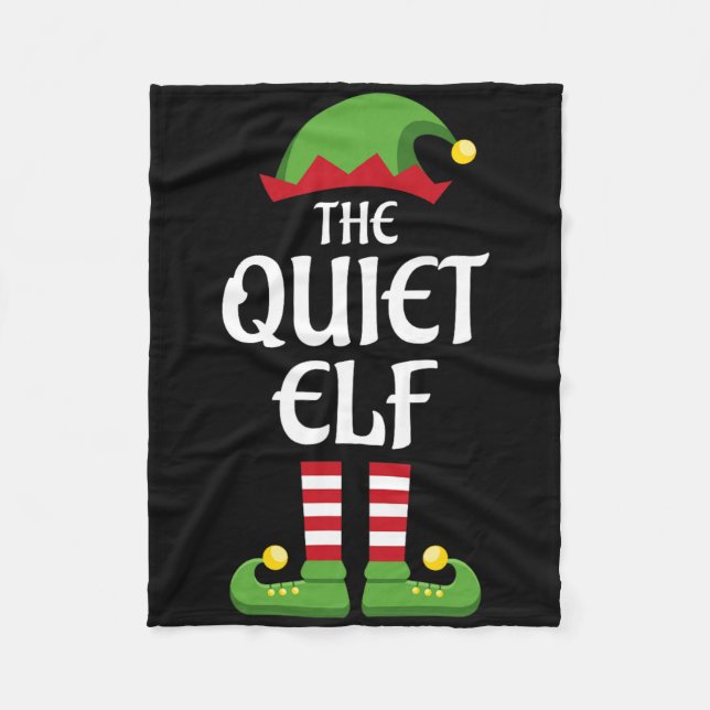 Quiet Elf Family Matching Group Weihnachten Fleecedecke (Vorderseite)
