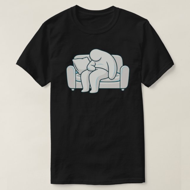 Quiet Exhaustion – Modern Stylized Human Burnout  T-Shirt (Design vorne)