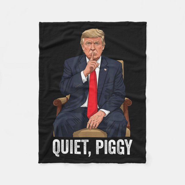 Quiet Ggy Donald Trump Sarcastic Litical Statement Fleecedecke (Vorderseite)