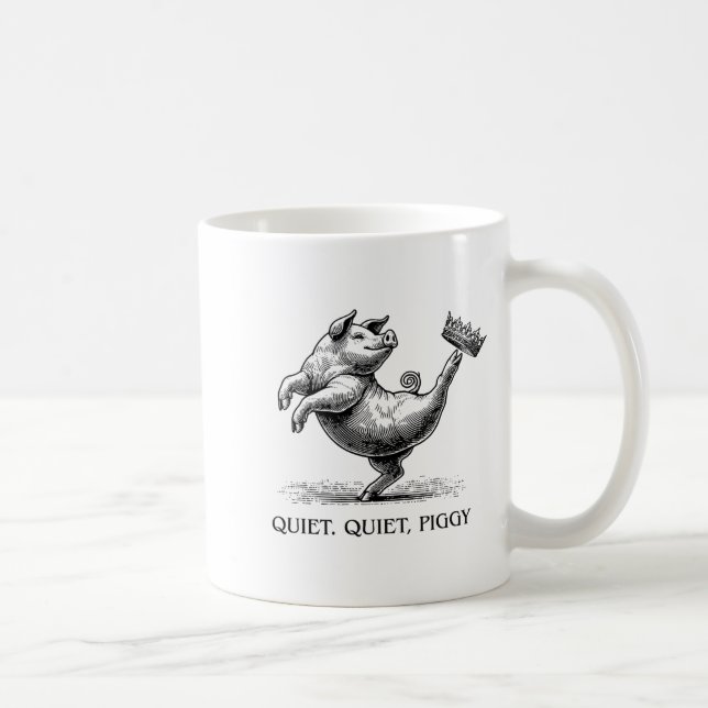 Quiet Ggy Meme Feminist Subtle Humor Protest Resis Kaffeetasse (Rechts)