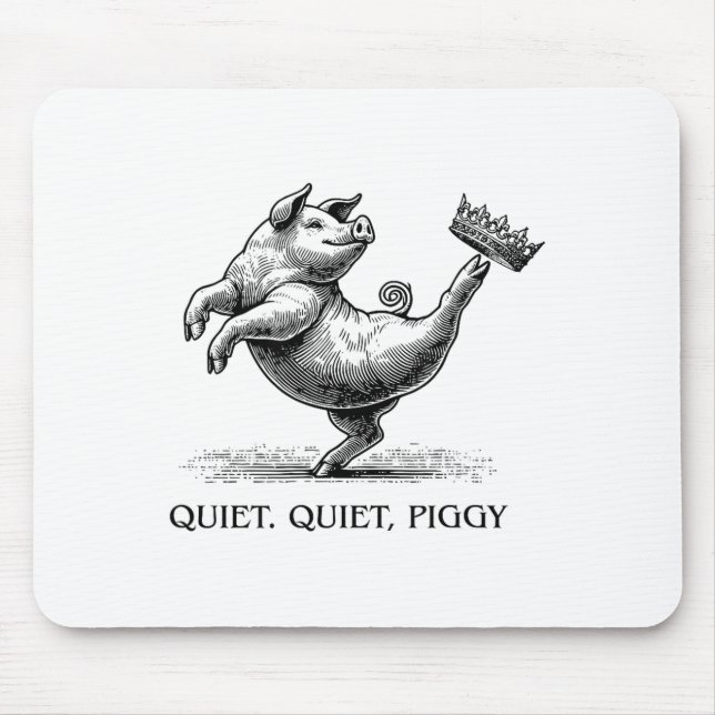 Quiet Ggy Meme Feminist Subtle Humor Protest Resis Mousepad (Vorne)