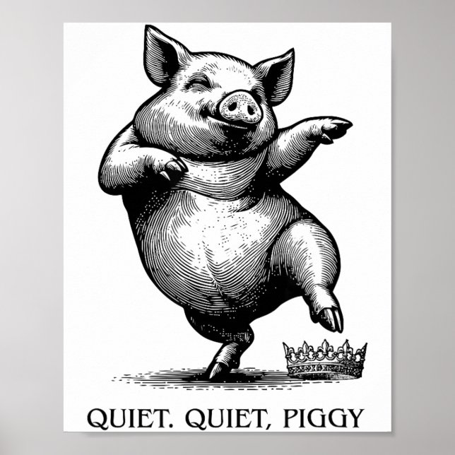 Quiet Ggy Meme Feminist Subtle Humor Protest Resis Poster (Vorne)