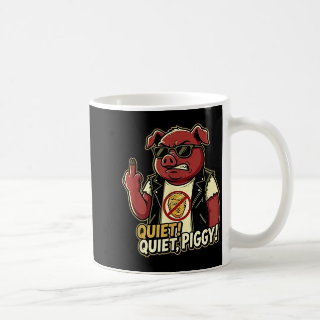 Quiet Ggy Sarcastic Litical Humor Funny Design Gif Kaffeetasse (Rechts)