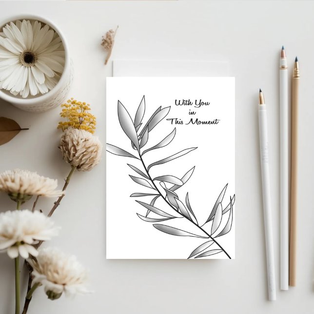 Quiet Grove — Minimal Get Well Card Karte (Printable get well card with minimal illustration and design.)