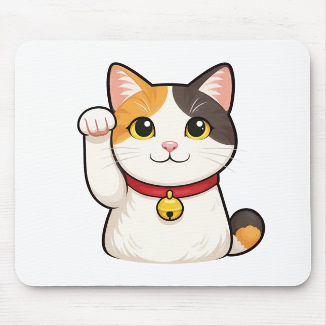 Quiet Icons – Lucky Cat Mousepad (Vorne)
