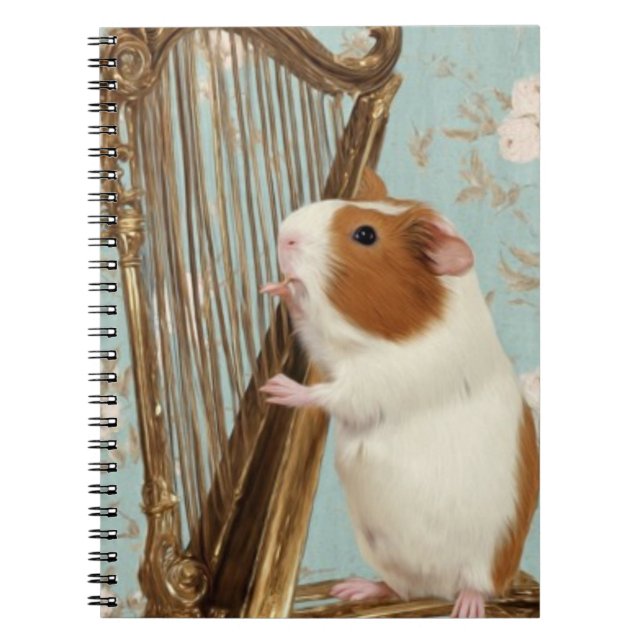 Quiet Melody – Elegant Guinea Pig Notebook Notizblock (Vorderseite)