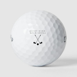 'Quiet Mind, Bold Swing' Inspiring Mindset Gift Golfball