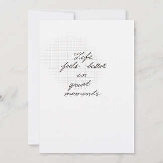 Quiet moments quote card karte