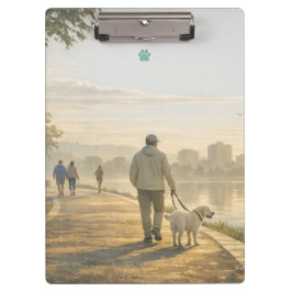 Quiet Morning Walk – Veterinary Clinic Clipboard Klemmbrett