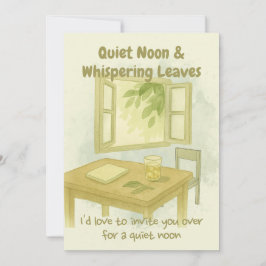 Quiet Noon & Whispering Leaves - Calm Summer Invit Einladung