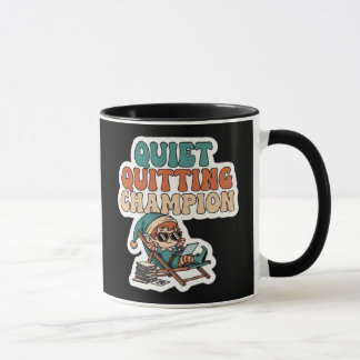Quiet Quitting Elf Funny Office Humor Coffee Mug Tasse
