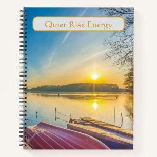 Quiet Rise Energy Lakeside Sunrise  Notizbuch