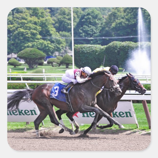 Quiet Ruler rennt flachen Jack runter Quadratischer Aufkleber (Vorderseite)