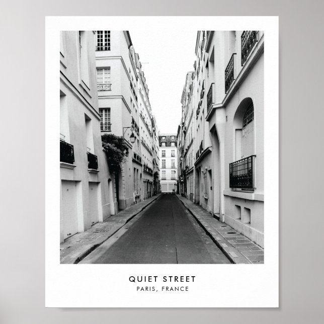 Quiet Street in Paris | Posterdruck für Fotografie Poster (Vorne)