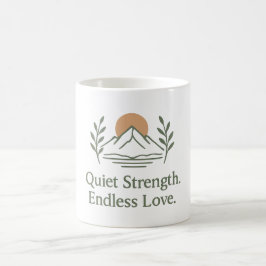 Quiet Strength. Endless Love. – Dad Appreciation Kaffeetasse