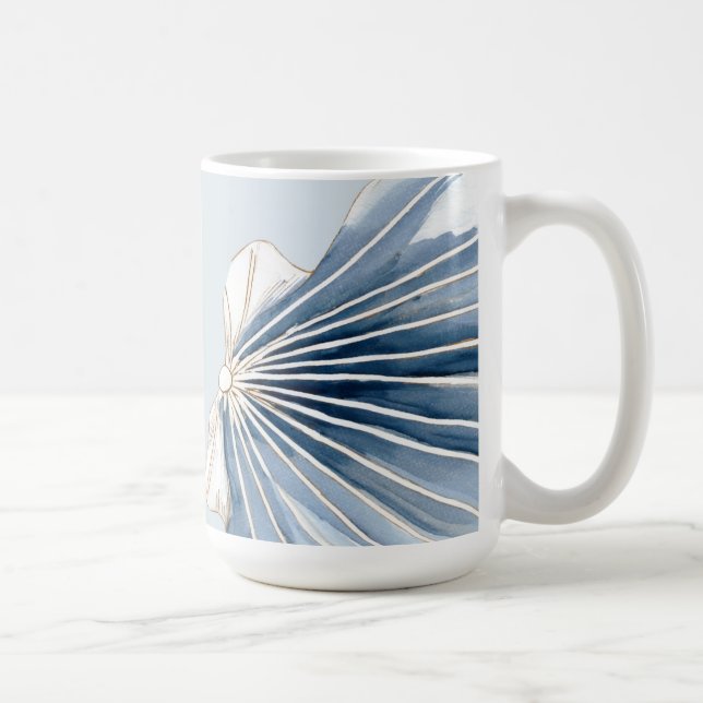 Quiet Tides | Blue Shell Coastal  Kaffeetasse (Rechts)
