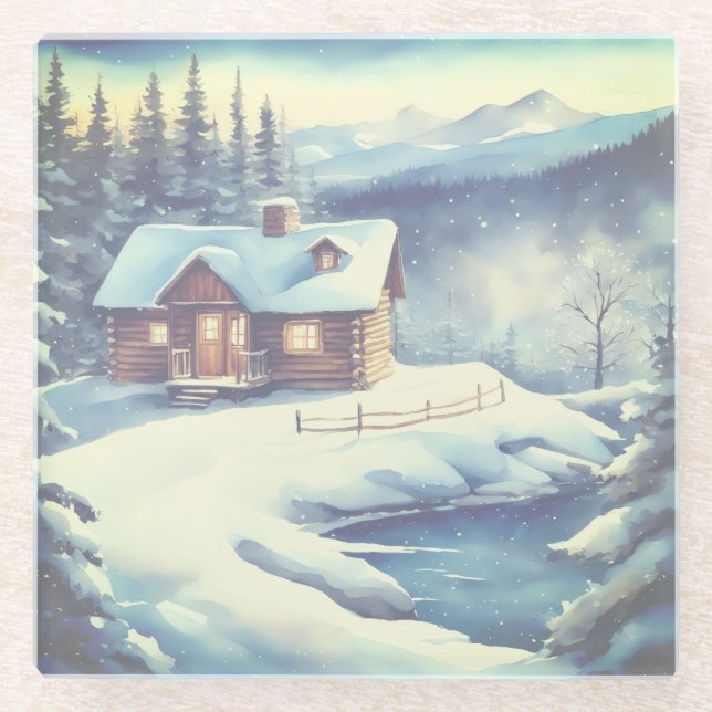 Quiet time in the woods glasuntersetzer (Vorderseite)