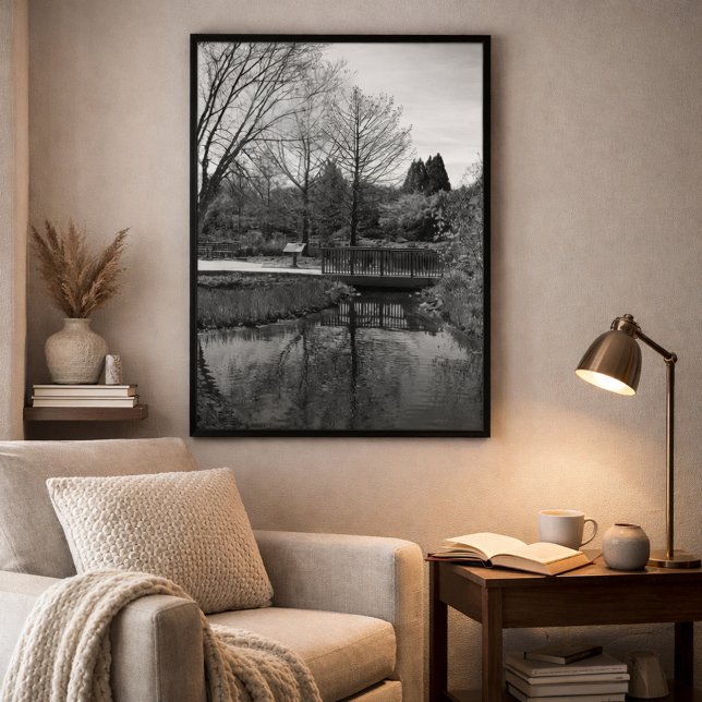 Quiet Waters Monochrome Landscape  Poster (Von Creator hochgeladen)