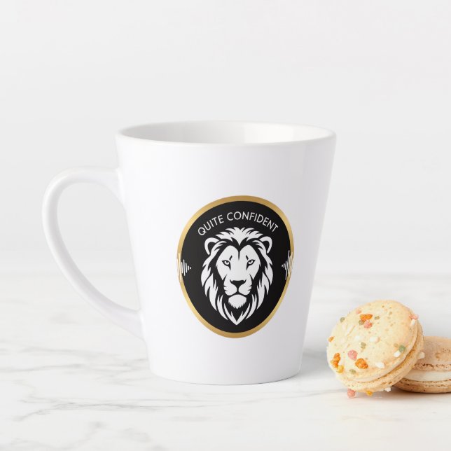 Quietly Confident – Minimal Typography Design for  Milchtasse (Beispiel)