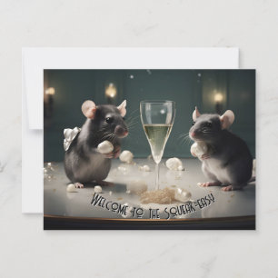 Quietsche einfach postkarte