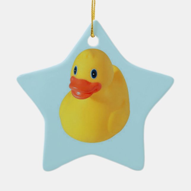 Quietscheentchen Keramik Ornament (Vorne)