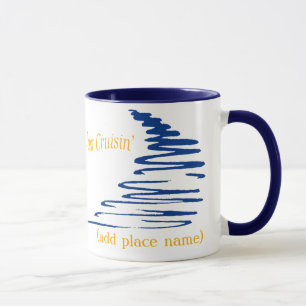 Quiggly Lines_Just Cruisin' Namensvorlage Tasse
