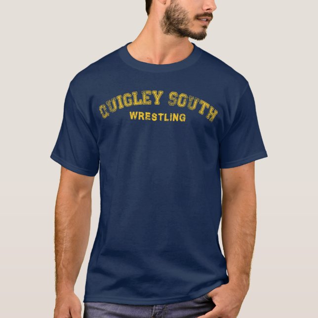Quigley South Alumni (Distressed) WRESTLING T-Shirt (Vorderseite)