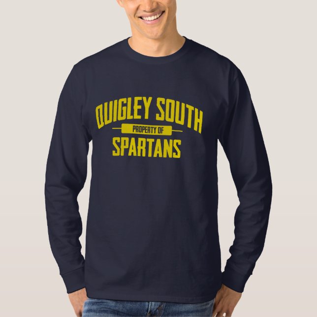 Quigley SüdSpartans (lange Hülse) T - Shirt (Vorderseite)