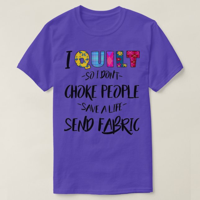 Quil Seamstress Quilter Quote Funny Nähen T-Shirt (Design vorne)