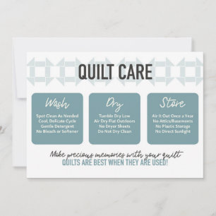 QuilCare Card - Modernes Design - Aquamarin Dankeskarte