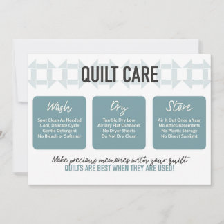QuilCare Card - Modernes Design - Aquamarin Dankeskarte